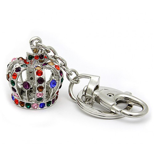 Key Chain - Rhinestone Crown - Multi - KC-YS3245MT